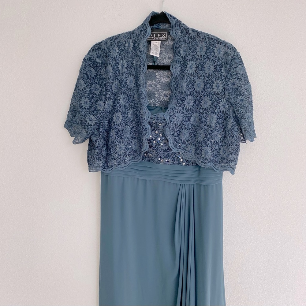 Alex Evenings 2 piece special occasion maxi dress size 16. Worn once